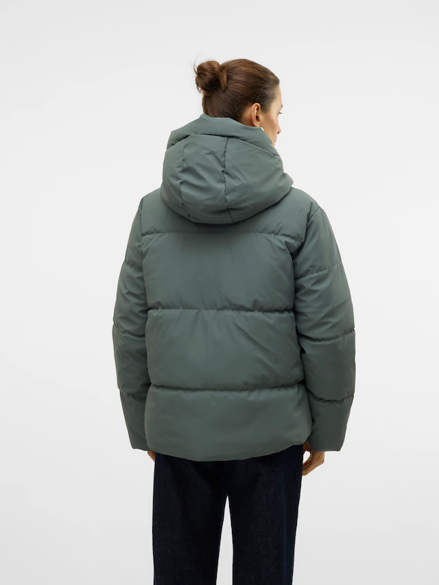 Vero Moda Steppjacke »VMGRETAKYLIE SHORT COATED JACKET NOOS« mit Kapuze Lederimitat