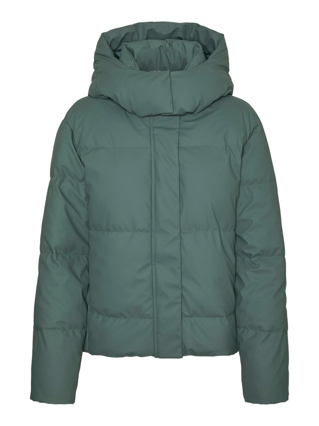 Vero Moda Steppjacke »VMGRETAKYLIE SHORT COATED JACKET NOOS« mit Kapuze Lederimitat