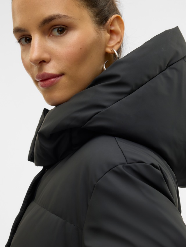 Vero Moda Steppjacke »VMGRETAKYLIE SHORT COATED JACKET NOOS« mit Kapuze Lederimitat