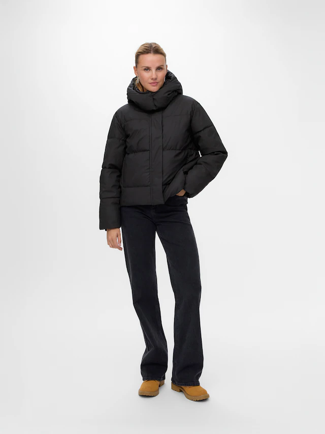 Vero Moda Steppjacke »VMGRETAKYLIE SHORT COATED JACKET NOOS« mit Kapuze Lederimitat