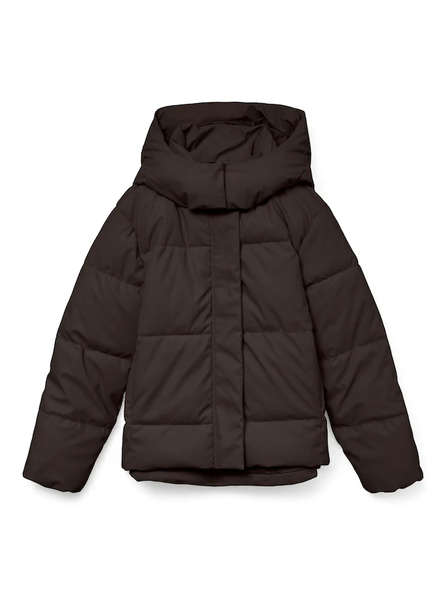 Vero Moda Steppjacke »VMGRETAKYLIE SHORT COATED JACKET NOOS« mit Kapuze Lederimitat