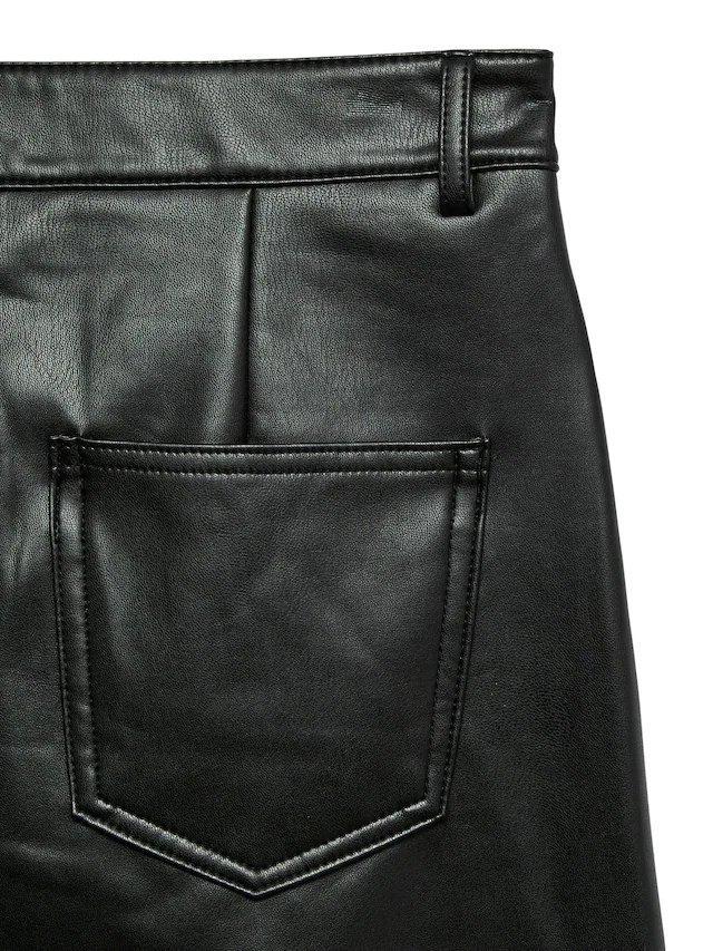 Vero Moda Lederimitatrock »VMVERI HR CALF PL SKIRT NOOS« Lederimitat, mit Stretch, high waist