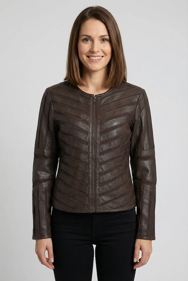 Mauritius Lederjacke »MWSuri« im Materialmix, Mesh-Einsätze
