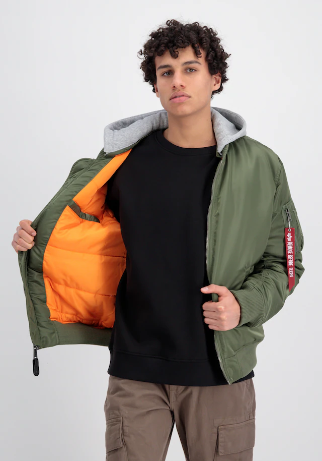 Alpha Industries Bomberjacke »MA-1 Zip Hood Back EMB«