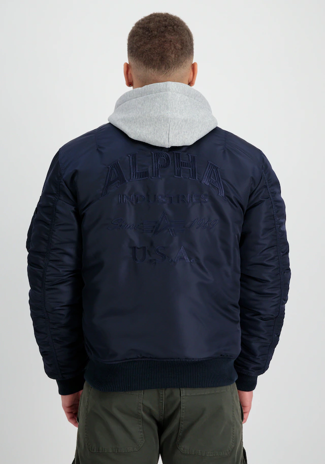 Alpha Industries Bomberjacke »MA-1 Zip Hood Back EMB«
