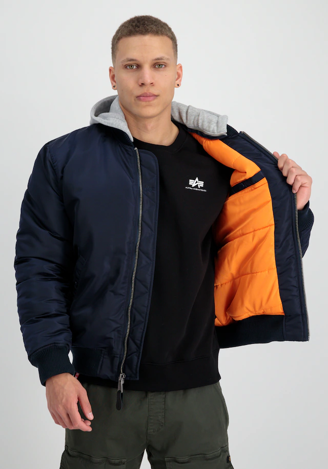 Alpha Industries Bomberjacke »MA-1 Zip Hood Back EMB«