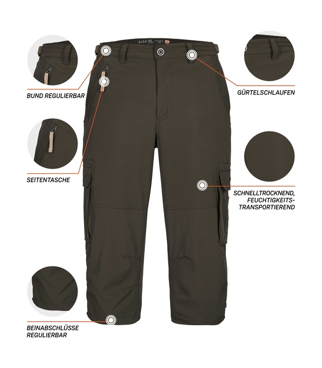G.I.G.A. DX by killtec 3/4-Hose »GS 35 MN PNTS« Leichte, schnelltrocknende 3/4 Hose mit verstellbarem Bund und Taschen