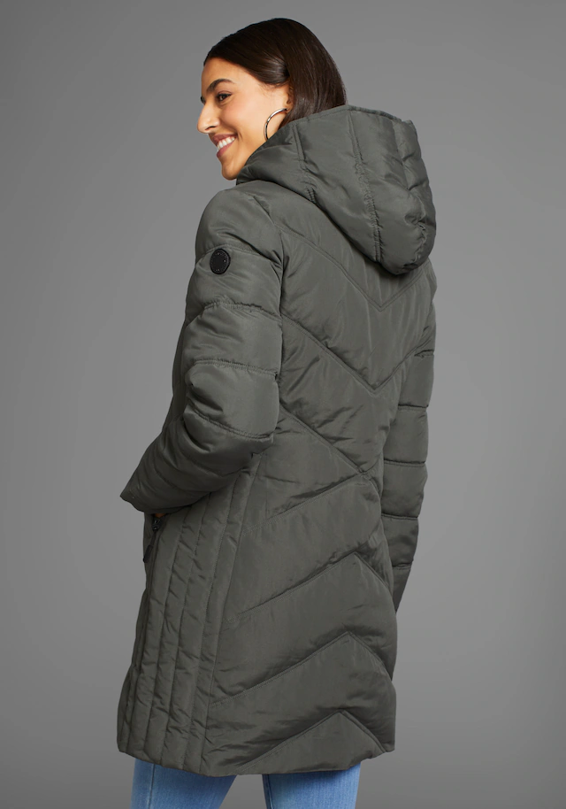 KangaROOS Winterjacke mit Kapuze mit hochschließendem Kragen, gefütterte Kapuze