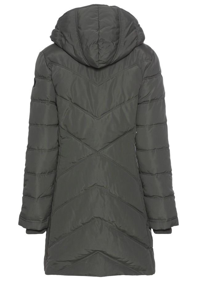 KangaROOS Winterjacke mit Kapuze mit hochschließendem Kragen, gefütterte Kapuze