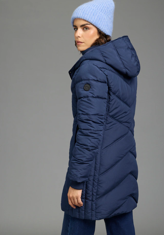 KangaROOS Winterjacke mit Kapuze mit hochschließendem Kragen, gefütterte Kapuze