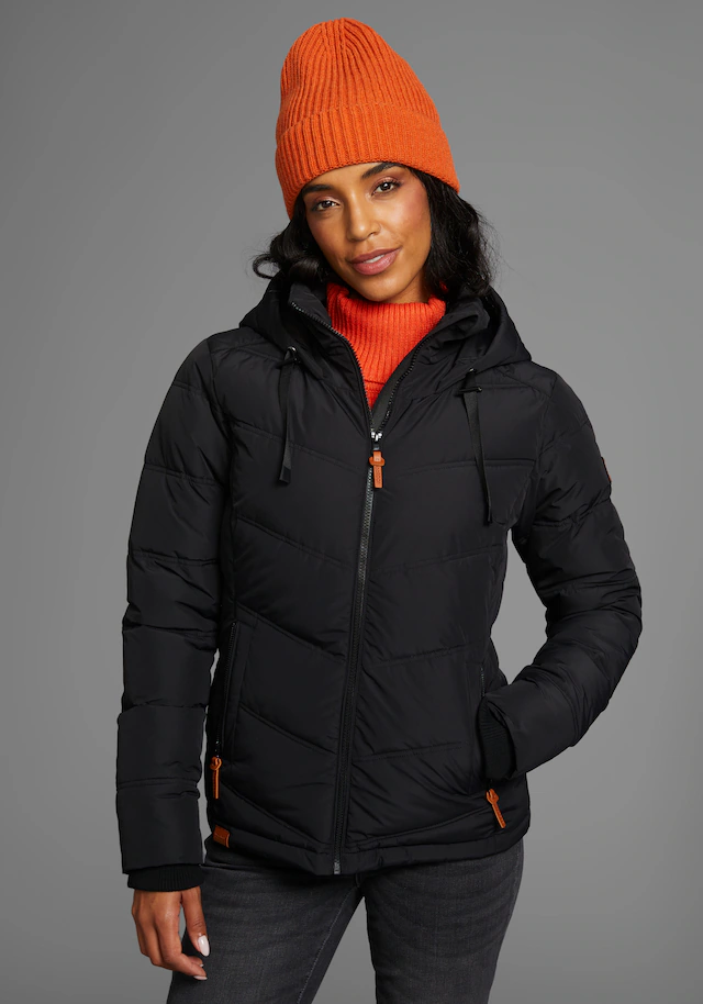 KangaROOS Winterjacke mit Kapuze mit Kapuze und Kordelzug, Reißverschlusstaschen und Innentasche