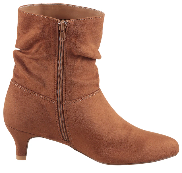 Aniston SHOES Stiefelette Ankleboots mit slouchy Schaft und Reißverschluss