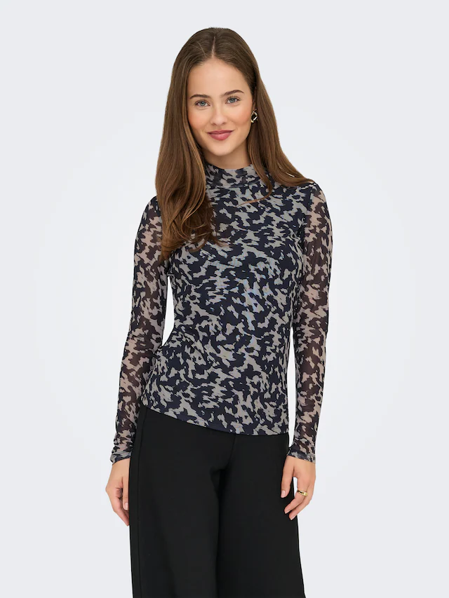 ONLY Langarmshirt »ONLERICA LIFE MESH L/S TOP JRS NOOS« Kunstfaser mit Stretch, regular fit