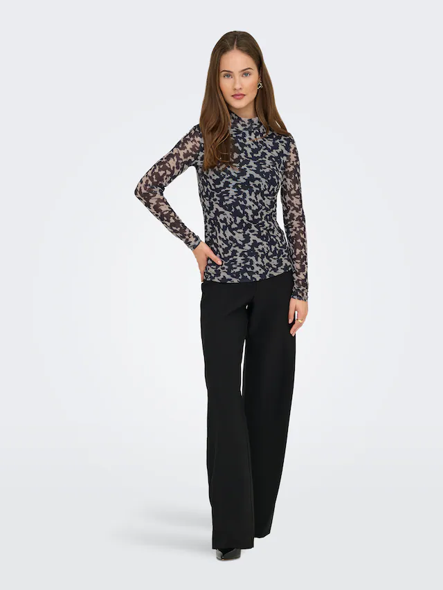 ONLY Langarmshirt »ONLERICA LIFE MESH L/S TOP JRS NOOS« Kunstfaser mit Stretch, regular fit