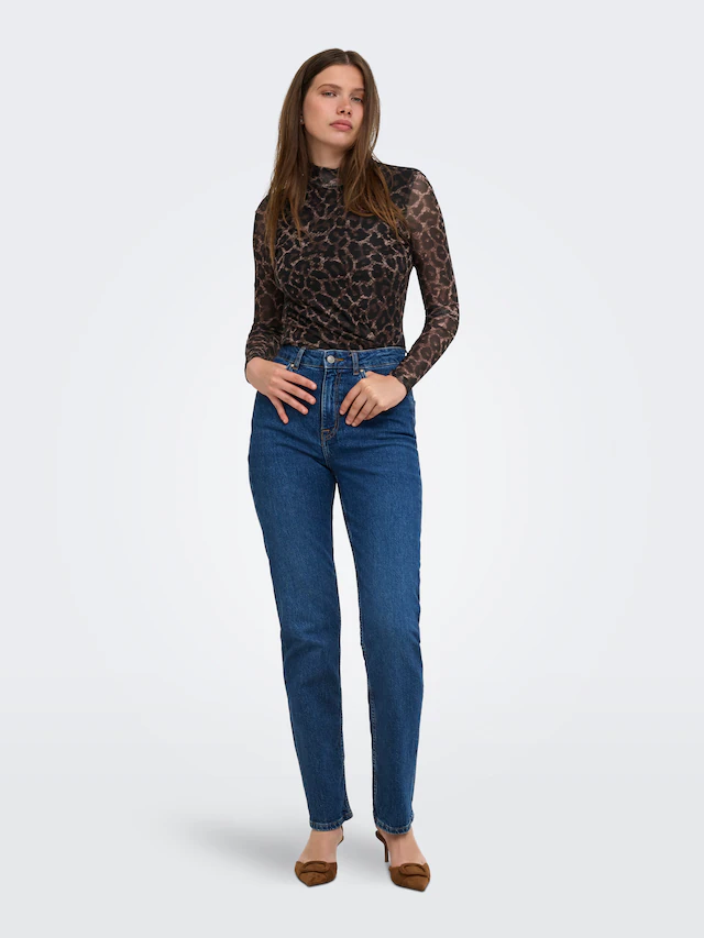 ONLY Langarmshirt »ONLERICA LIFE MESH L/S TOP JRS NOOS« Kunstfaser mit Stretch, regular fit