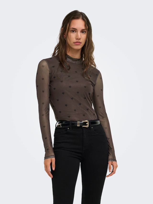 ONLY Langarmshirt »ONLERICA LIFE MESH L/S TOP JRS NOOS« Kunstfaser mit Stretch, regular fit