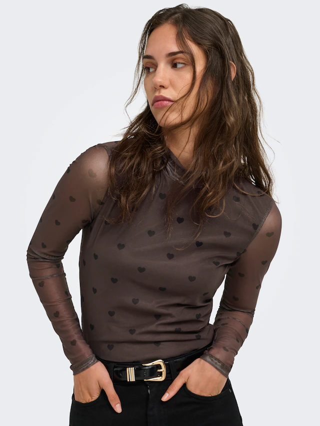ONLY Langarmshirt »ONLERICA LIFE MESH L/S TOP JRS NOOS« Kunstfaser mit Stretch, regular fit