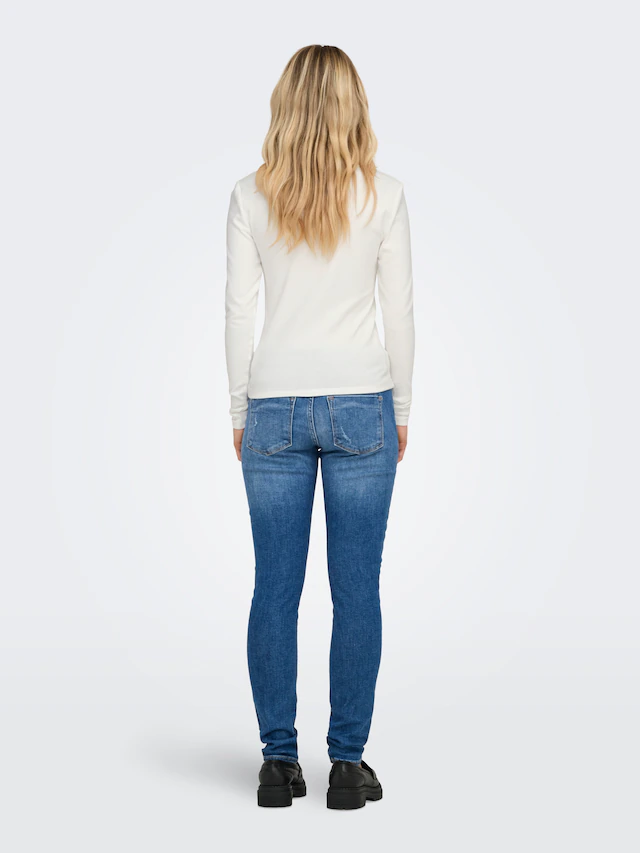 ONLY Langarmshirt »ONLRILEY O-NECK L/S TOP JRS« Baumwollmischung