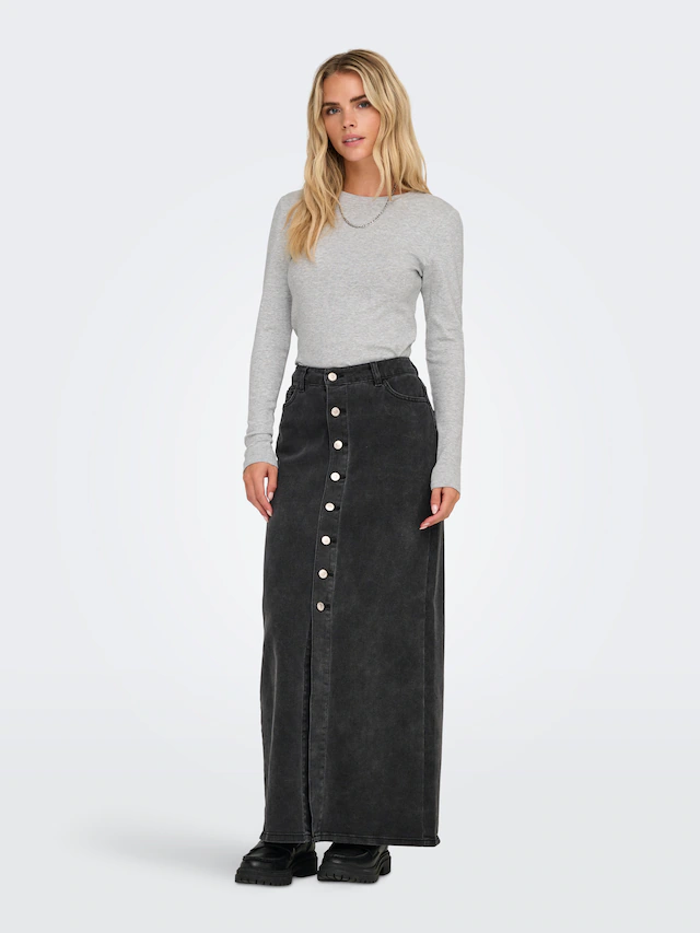 ONLY Langarmshirt »ONLRILEY O-NECK L/S TOP JRS« Baumwollmischung