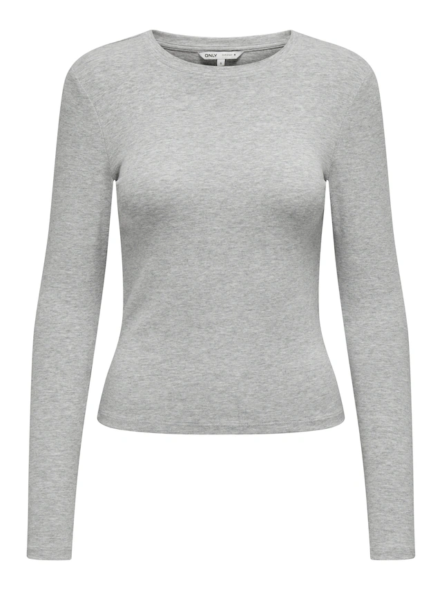 ONLY Langarmshirt »ONLRILEY O-NECK L/S TOP JRS« Baumwollmischung