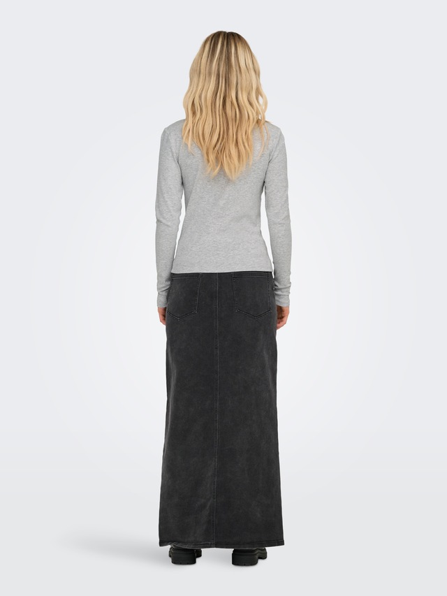 ONLY Langarmshirt »ONLRILEY O-NECK L/S TOP JRS« Baumwollmischung