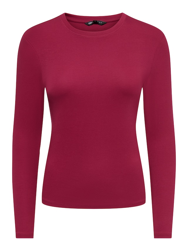 ONLY Langarmshirt »ONLRILEY O-NECK L/S TOP JRS« Baumwollmischung