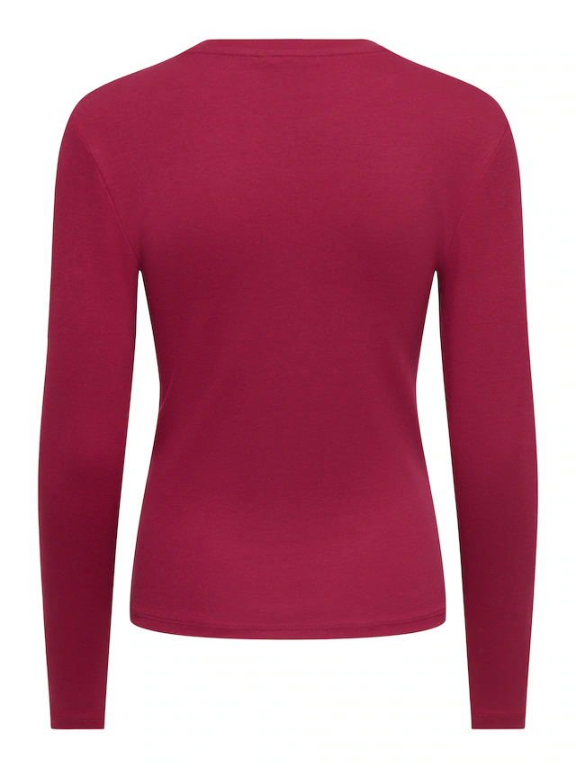 ONLY Langarmshirt »ONLRILEY O-NECK L/S TOP JRS« Baumwollmischung