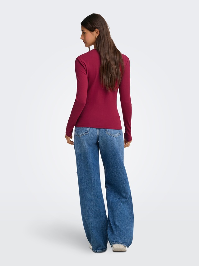ONLY Langarmshirt »ONLRILEY O-NECK L/S TOP JRS« Baumwollmischung