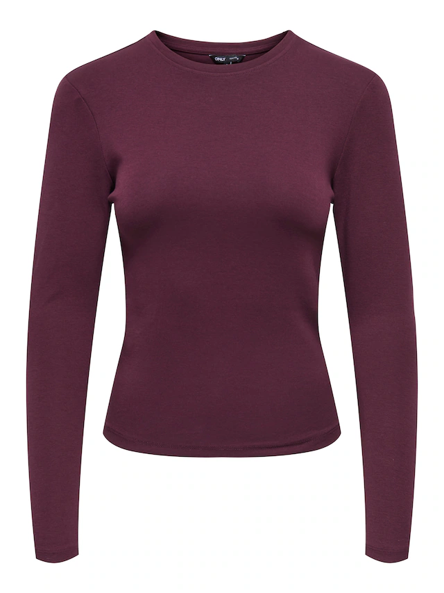 ONLY Langarmshirt »ONLRILEY O-NECK L/S TOP JRS« Baumwollmischung