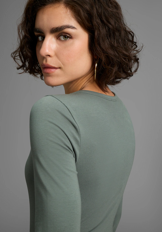 Laura Scott Langarmbody aus elastischer Baumwollmischung, figurbetonte Passform