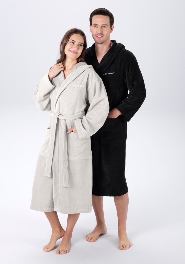 Bruno Banani Unisex-Bademantel »Daniel, ideal für Sauna & Spa, Hotelbademantel, Morgenmantel« 1 Stk. Damen & Herren Bademantel, lang, mit Taschen, S-5XL