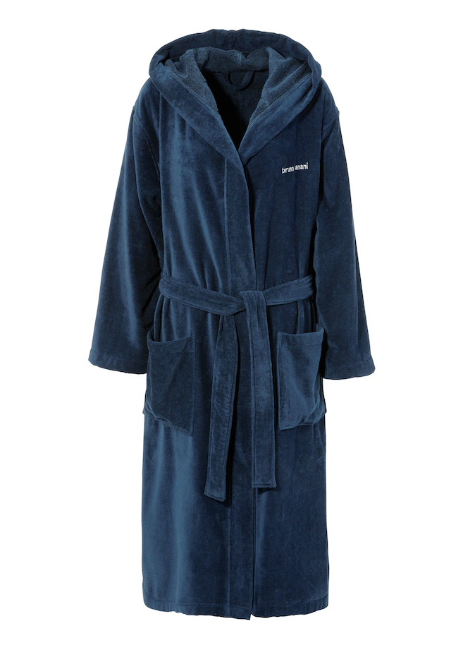 Bruno Banani Unisex-Bademantel »Daniel, ideal für Sauna & Spa, Hotelbademantel, Morgenmantel« 1 Stk. Damen & Herren Bademantel, lang, mit Taschen, S-5XL