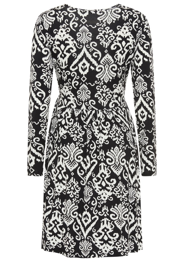 Neun Monate Umstandskleid », Viskose-Kleid für Schwangerschaft und Stillzeit« , Stillkleid in fließender Form und mit modischem Mustser