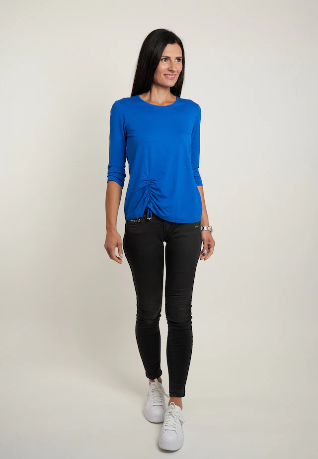Seidel Moden 3/4-Arm-Shirt mit Raff-Detail vorne - MADE IN GERMANY