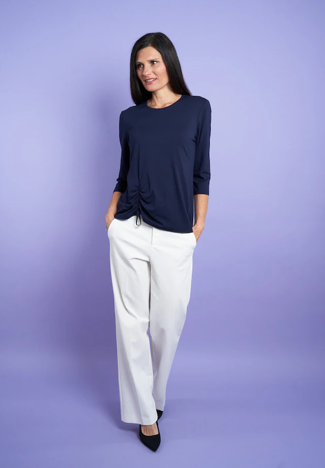 Seidel Moden 3/4-Arm-Shirt mit Raff-Detail vorne - MADE IN GERMANY