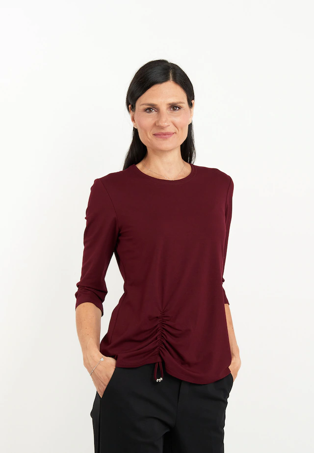 Seidel Moden 3/4-Arm-Shirt mit Raff-Detail vorne - MADE IN GERMANY