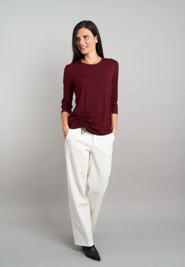Seidel Moden 3/4-Arm-Shirt mit Raff-Detail vorne - MADE IN GERMANY