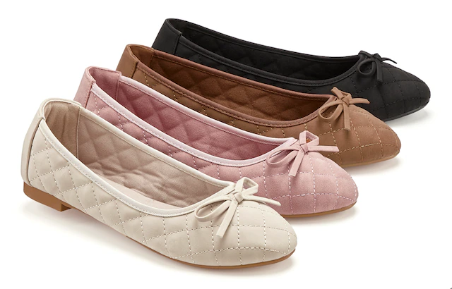 LASCANA Ballerina »Slipper, Schlüpfschuh, Freizeitschuh, Slip-On-Sneaker,« mit eleganter Schleifenapplikation VEGAN