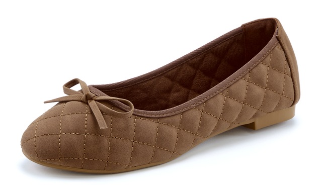 LASCANA Ballerina »Slipper, Schlüpfschuh, Freizeitschuh, Slip-On-Sneaker,« mit eleganter Schleifenapplikation VEGAN
