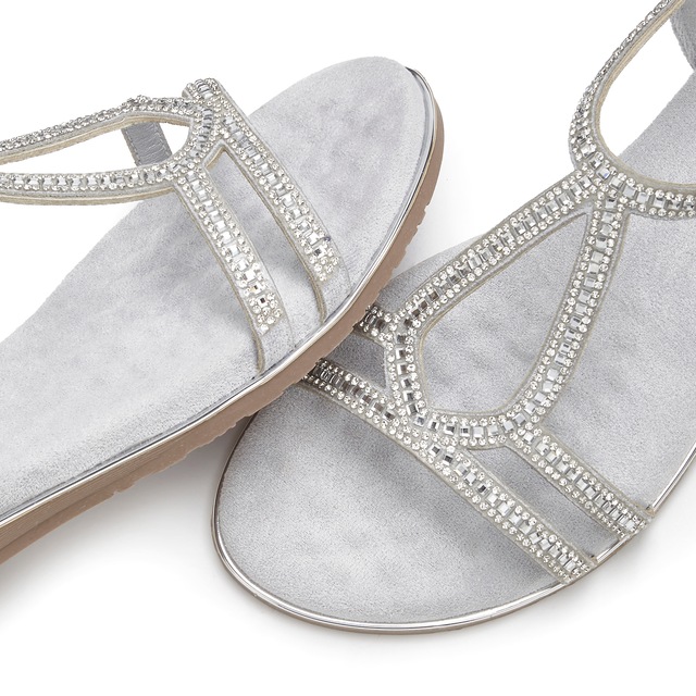 Vivance Sandale »Sandalette, Sommerschuh,« mit eleganter Glitzer-Verzierung und elastischen Riemchen