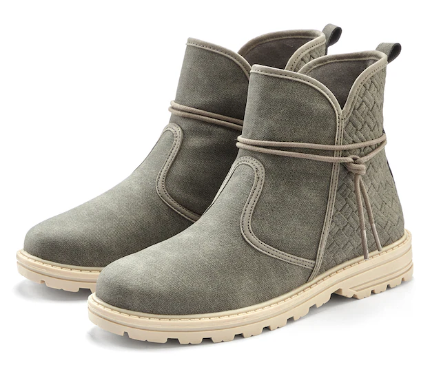 Vivance Stiefelette »Boots, Stiefel« mit raffinierten Bindebändern VEGAN