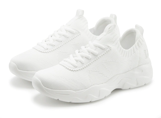 LASCANA ACTIVE Sneaker »Turnschuhe,« ultraleicht und bequem zum Reinschlüpfen mit Zierschnürung VEGAN