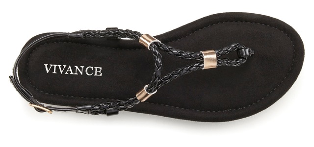 Vivance Sandale »Sommerschuh« Zehentrenner, Sommerschuh, Sandalette mit raffinierten Riemchen