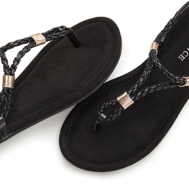 Vivance Sandale »Sommerschuh« Zehentrenner, Sommerschuh, Sandalette mit raffinierten Riemchen