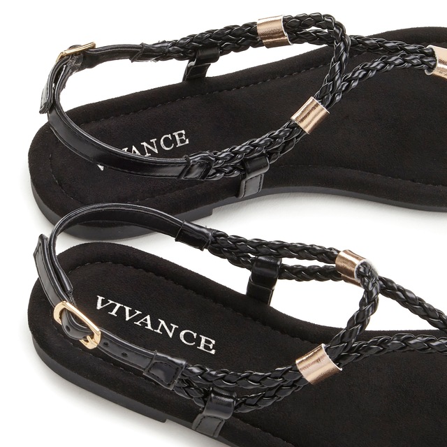Vivance Sandale »Sommerschuh« Zehentrenner, Sommerschuh, Sandalette mit raffinierten Riemchen