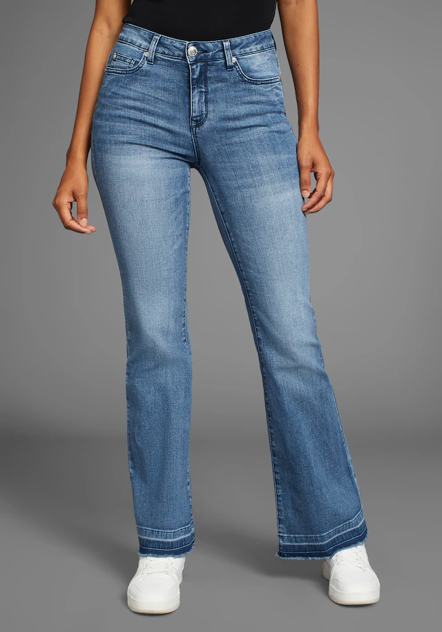 KangaROOS Weite Jeans Flare Weite Jeans High Waist