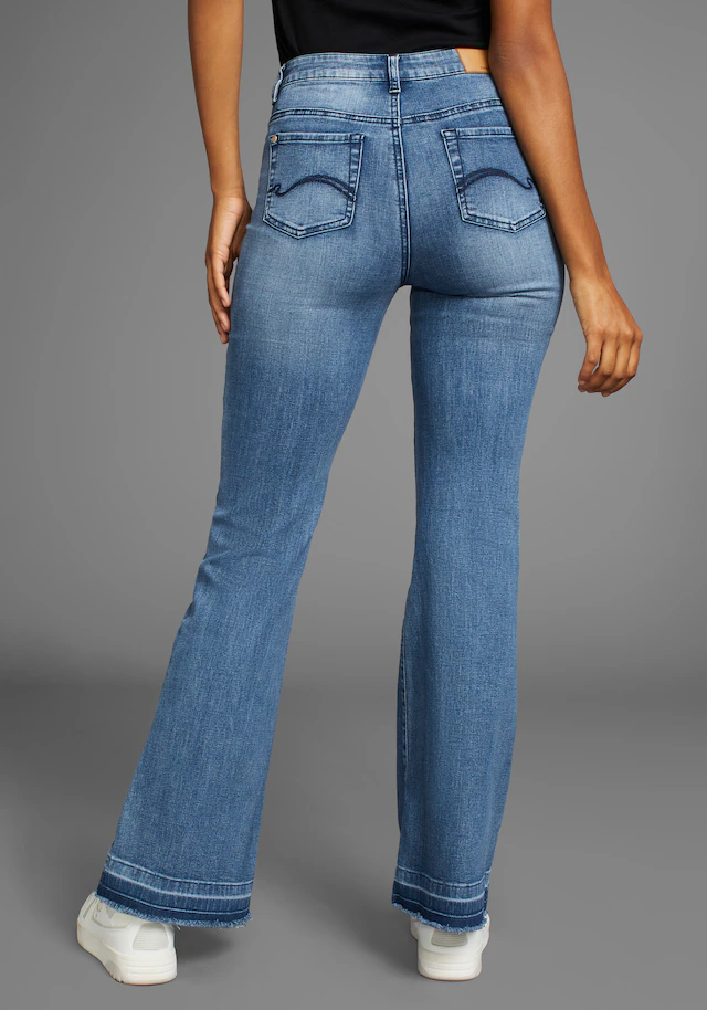 KangaROOS Weite Jeans Flare Weite Jeans High Waist