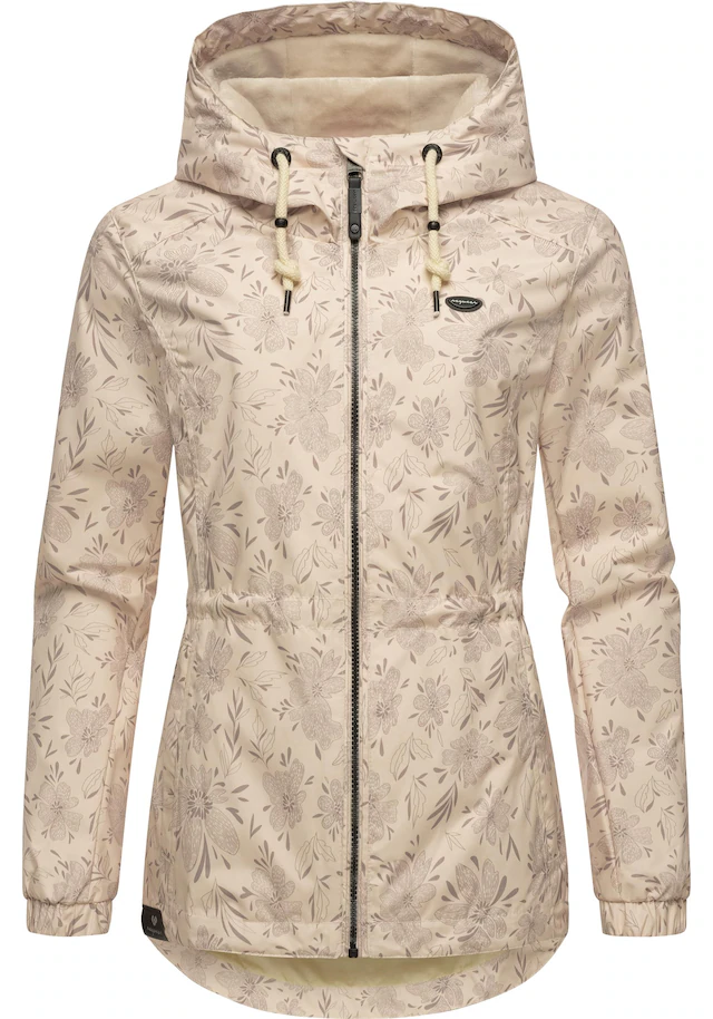 Ragwear Outdoorjacke »Dankka Spring« mit Kapuze Wasserdichte Damen Jacke mit floralem Allover-Print