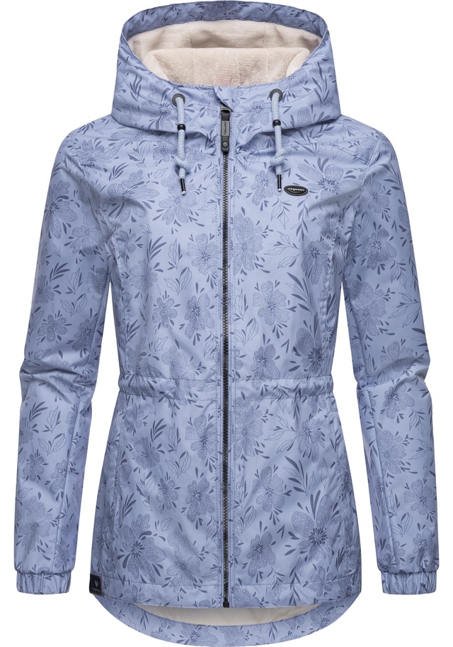 Ragwear Outdoorjacke »Dankka Spring« mit Kapuze Wasserdichte Damen Jacke mit floralem Allover-Print