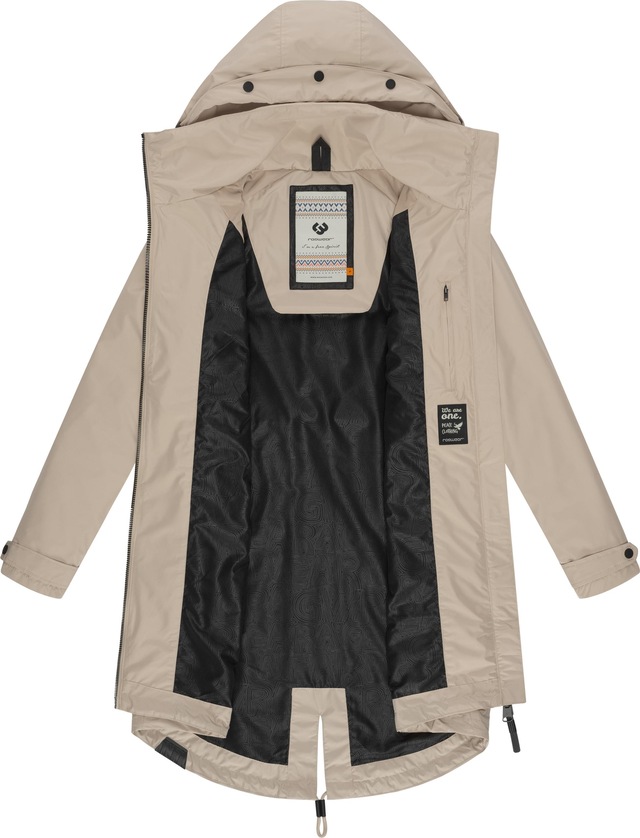Ragwear Jerseymantel »Frodik« Wasserdichter oversized Damen Parka für die Übergangszeit